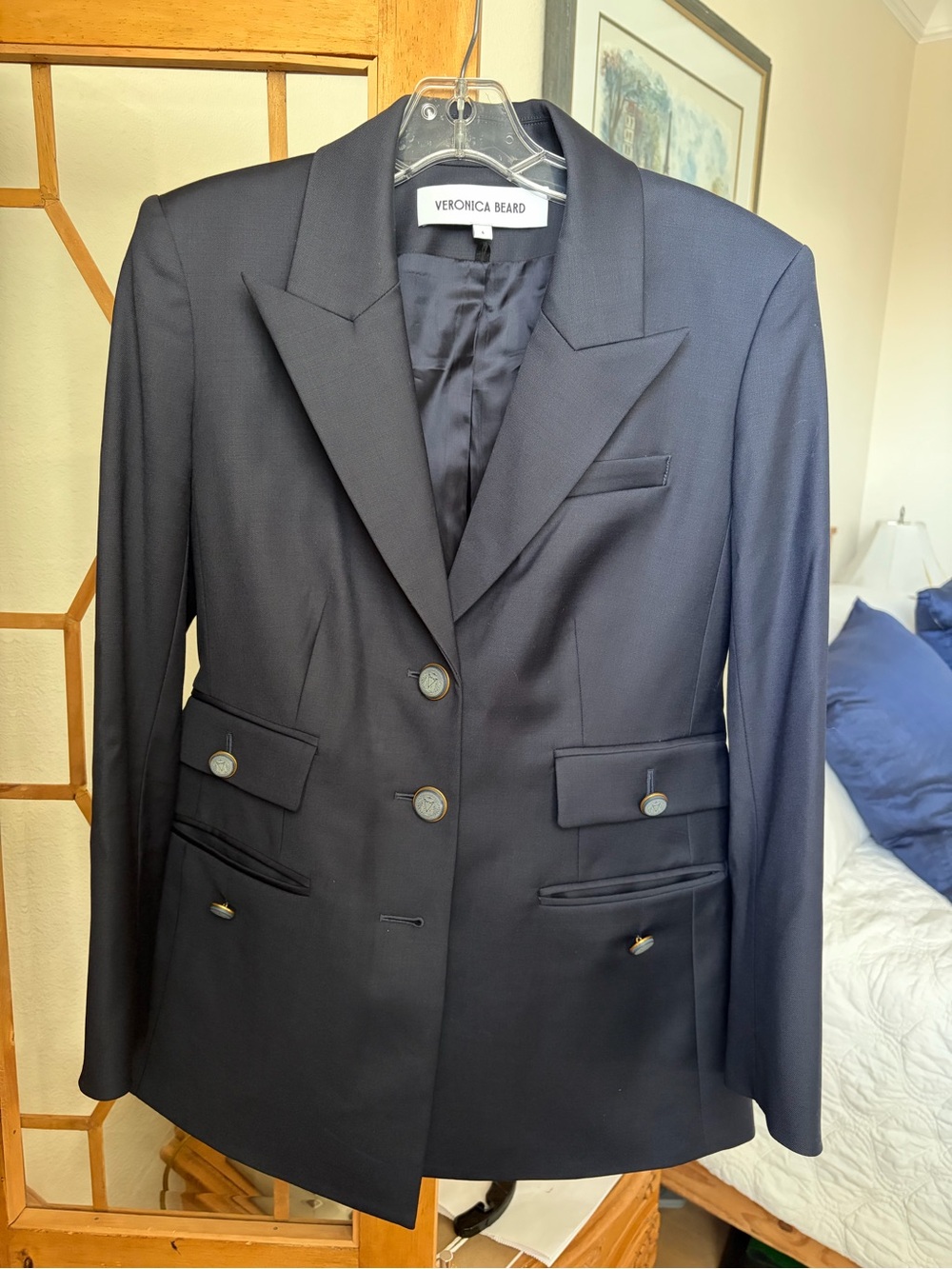 Veronica Beard Navy Tailored Women's Blazer Size 6